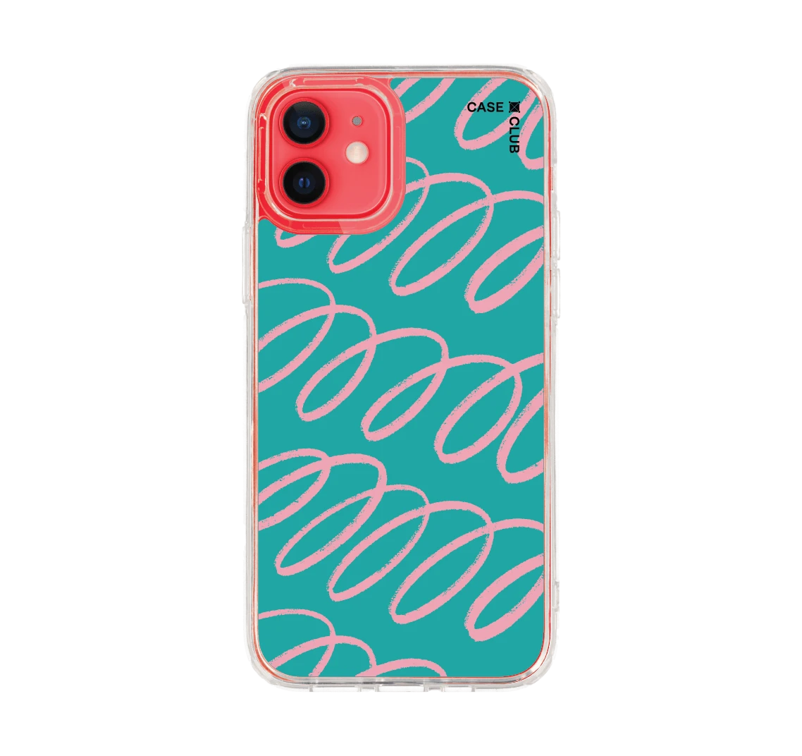 blue & pink curvy pattern